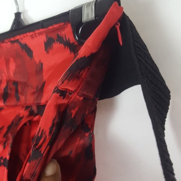 XOXO Mini Leopard Print Skirt SZ S Red Black - Picture 5 of 7